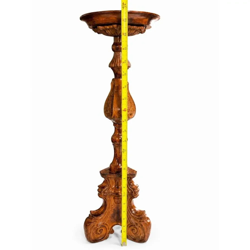 Victorian Cast Metal Candle Pedestal Stand